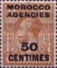 Great Britain Postage Stamps Overprinted & Surcharged — 50/5C/P, yellowish brown