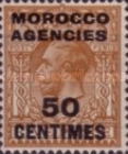Great Britain Postage Stamps Overprinted & Surcharged — 50/5C/P, sienna