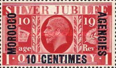 Great Britain Postage Stamps Overprinted & Surcharged — 10/1C/P, carmine red