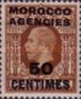 Great Britain Postage Stamps Overprinted & Surcharged — 50/5C/P, yellowish brown