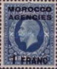 Great Britain Postage Stamps Overprinted & Surcharged — 1/10Fr/P, greenish blue