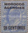 Great Britain Postage Stamps Overprinted "MOROCCO AGENCIES" & Surcharged — 25/2½C/P, blue