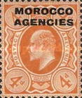 Great Britain Postage Stamps Overprinted "MOROCCO AGENCIES" — 4P, orange