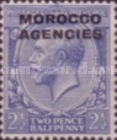 Great Britain Postage Stamps Overprinted "MOROCCO AGENCIES" - 14½ mm in Length — 2½P, blue