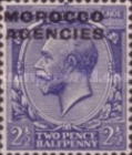 Great Britain Postage Stamps Overprinted "MOROCCO AGENCIES" - 15½ mm in Length — 2½P, carmine red
