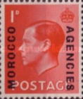Great Britain Postage Stamps Overprinted " MOROCCO AGENCIES" 15½ mm — 1P, red