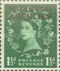 Great Britain Postage Stamps Overprinted "MOROCCO AGENCIES" — 1½P, yellowish green