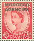 Great Britain Postage Stamps Overprinted "MOROCCO AGENCIES" — 2½P, carmine red