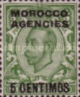 Great Britain Postage Stamps Overprinted "MOROCCO AGENCIES" — 5/½C/P, green