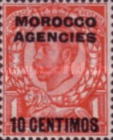 Great Britain Postage Stamps Overprinted "MOROCCO AGENCIES" — 10/1C/P, red