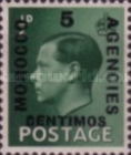 Great Britain Postage Stamps Overprinted "MOROCCO AGENCIES" 14½mm in Length — 5/½C/P, yellowish green