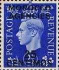 Great Britain Postage Stamps Overprinted & Surcharged — 25/2½C/P, violet ultramarine