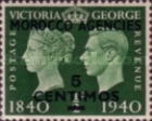 Great Britain Postage Stamps Overprinted — 5/½C/P, yellowish green