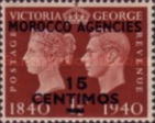 Great Britain Postage Stamps Overprinted — 15/1½C/P, reddish brown