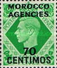 Great Britain Postage Stamps Overprinted & Surcharged — 70/7C/P, yellowish green