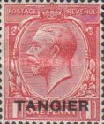 King George V - Great Britain Postage Stamps Overprinted "TANGIER" — 1P, red
