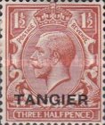 King George V - Great Britain Postage Stamps Overprinted "TANGIER" — 1½P, reddish brown
