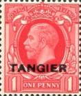 King George V - Great Britain Stamps Overprinted "TANGIER" — 1P, red