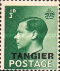 King Edward VIII - Great Britain Postage Stamps Overprinted "TANGIER" — ½P, yellowish green