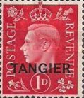 King George VI - Great Britain Postage Stamps Overprinted "TANGIER" — 1P, red