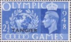 Great Britain Postage Stamps Overprinted "TANGIER" — 2½P, violet blue