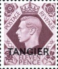 King George VI - Great Britain Postage Stamps Overprinted "TANGIER" — 11P, dark violet