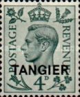 King George VI - Great Britain Postage Stamps Overprinted "TANGIER" — 4P, greyish green