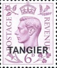 King George VI - Great Britain Postage Stamps Overprinted "TANGIER" — 6P, violet