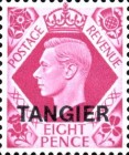 King George VI - Great Britain Postage Stamps Overprinted "TANGIER" — 8P, carmine