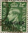King George VI - Great Britain Postage Stamps Overprinted "TANGIER" — 1½P, yellowish green
