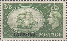 Great Britain Postage Stamps Overprinted "TANGIER" — 2´6Sh´P, olive green