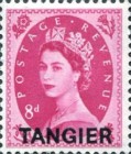 Queen Elizabeth II - Great Britain Postage Stamps Overprinted "TANGIER" — 8P, red