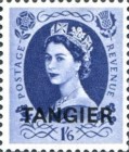 Queen Elizabeth II - Great Britain Postage Stamps Overprinted "TANGIER" — 1´6Sh´P, blackish blue