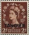 Queen Elizabeth II - Great Britain Postage Stamps Overprinted "TANGIER" — 2P, reddish brown