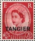 Queen Elizabeth II - Great Britain Postage Stamps Overprinted "TANGIER" — 2½P, carmine red