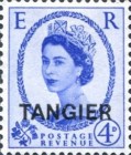 Queen Elizabeth II - Great Britain Postage Stamps Overprinted "TANGIER" — 4P, violet blue