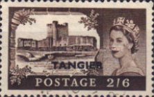 Great Britain Postage Stamps Overprinted "TANGIER" — 2´6Sh´P, blackish brown