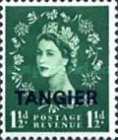 Queen Elizabeth II - Great Britain Postage Stamps Overprinted "TANGIER" — 1½P, yellowish green