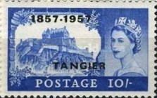 Great Britain Postage Stamps Overprinted "1857-1957 - TANGIER" — 2´6Sh´P, blackish brown
