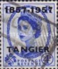 Great Britain Postage Stamps Overprinted "1857-1957 - TANGIER" — 4P, violet blue