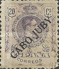 King Alfonso XIII - Spanish Postage Stamps Overprinted "CABO JUBY" — 20C, violet