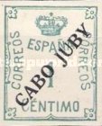 Spanish Postage Stamp Overprinted "CABO JUBY" — 1C, green