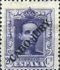 King Alfonso XIII - Spanish Postage Stamps Overprinted "CABO JUBY" — 20C, violet