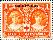 Not Issued Spanish Stamps Overprinted "CABO-JUBY" — 1C, orange