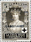 Not Issued Spanish Stamps Overprinted "CABO-JUBY" — 5C, sepia