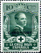 Not Issued Spanish Stamps Overprinted "CABO-JUBY" — 10C, green