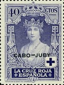 Not Issued Spanish Stamps Overprinted "CABO-JUBY" — 40C, ultramarine