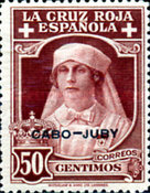 Not Issued Spanish Stamps Overprinted "CABO-JUBY" — 50C, reddish brown