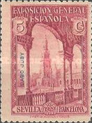 Seville - Barcelona Exposition Issue - Spanish Postage Stamps Overprinted "CABO JUBY" — 5C, purple rose