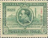 Seville - Barcelona Exposition Issue - Spanish Postage Stamps Overprinted "CABO JUBY" — 10C, yellowish green